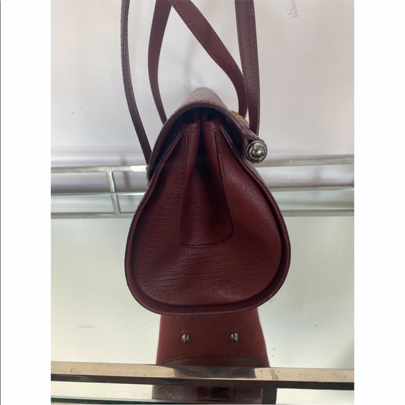 Gucci Red Bamboo Cloth Handbag - Picture 7 of 9